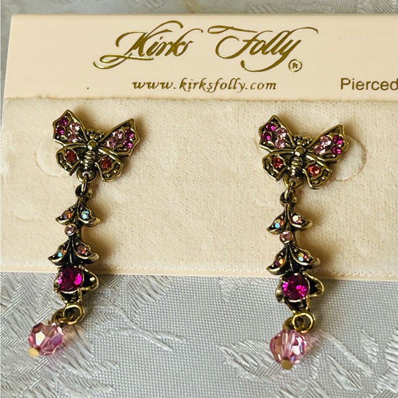 Kirks Folly butterfly earrings - Picture 3 of 8